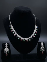 Fancy 1 Carat Necklace – White + Colourful Stone Antique