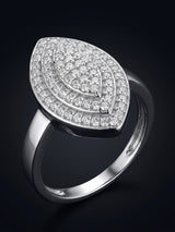 1 Carat Ring – For Women White Crystal – Elegant Jewelry