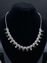 Fancy 1 Carat Necklace – White + Colourful Stone Antique