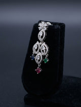 Fancy 1 Carat Necklace – White + Colourful Stone Antique