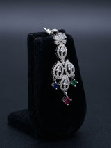 Fancy 1 Carat Necklace – White + Colourful Stone Antique